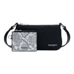 Desigual sac � �paule bandouli�re noir pour femme - delta leda black snake mone mariona crossbody bag ...