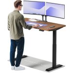 Desktronic bureau assis debout homeone 140x70cm - �lectrique r�glable en hauteur - chargeur usb / usb ...
