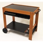 Desserte bois fsc plateau metal