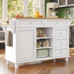 Desserte de cuisine mobile sur roulettes - fonction lot avec tagre range - bouteille et porte - torchons ...