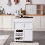 Desserte de cuisine multi rangements 2 placards tiroir casier 9 bouteilles mdf blanc plateau bois caoutchouc ... Desserte de cuisine multi rangements 2 placards tiroir casier 9 bouteilles mdf blanc plateau bois caoutchouc ...
