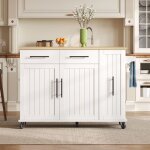 Desserte de cuisine avec table pliante b�lot de cuisine � roulettes avec grand placardtiroir porte - ...