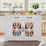 Desserte de cuisine avec table pliante b�lot de cuisine � roulettes avec porte - epices ports usb portes ...