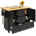 Desserte lot de cuisine armoire buffet chariot de cuisine extensible sur roulettes porte - serviettes ...