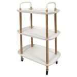 Desserte - home deco factory - kaleo - �l�gante - blanche - h81 x l56 x p355 cm