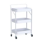 Desserte � roulettes pliante chariot de cuisine mobile � 3 niveaux 44 x 30 x 895 cm pour bureau salle ...
