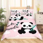 Dessin anim panda parure de lit 140x200cm housse de couette animaux pour enfants garons filles faune ...