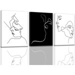 Dessin au trait sur toile tableau affiche abstraite femme murale art minimaliste peinture murale decoration30x ... Dessin au trait sur toile tableau affiche abstraite femme murale art minimaliste peinture murale decoration30x ...