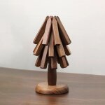 Dessous de plat en bois pour plats chauds coussin isolant ensemble de dessous de plat en forme darbre ...