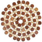 Dessous de plat boistapis de table rond en bambou rsistant  la chaleurpour protger les plateaux de ...