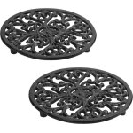 Dessous de plat fonte pour table cuisine casseroles chaudes avec pieds en caoutchouc 171cm 2pcs Dessous de plat fonte pour table cuisine casseroles chaudes avec pieds en caoutchouc 171cm 2pcs