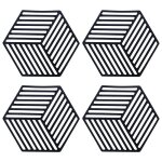 Dessous de plat en silicone hexagonal boho pour cuisine durable et antidrapant protge comptoirs et ...