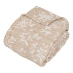 Dessus de lit nuvia beige lin 260x240cm - atmosphera cr�ateur dint�rieur