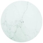 Dessus de table diamètre 80x1 cm verre trempé et design de marbre blanc plateau de table ronde durable ... Dessus de table diamètre 80x1 cm verre trempé et design de marbre blanc plateau de table ronde durable ...