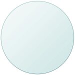 Dessus de table rondee en verre trempé 400 mm transparent plateau de table durable plateau bureau pour ... Dessus de table rondee en verre trempé 400 mm transparent plateau de table durable plateau bureau pour ...