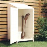 Soldes dt 2025 remise de jardin - cloud - abri de jardin - blanc 55x52x112 cm bois de sapin solide ...