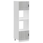 (solde d�t�)armoires de four / colonne de cuisine - 2 pcs porto - pieds r�glable - sonoma gris bois ding�nieri ...