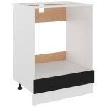 (solde dt)armoire  four / colonne de cuisine - lyon noir 60x46x815 cm bois d?ingnierie aspect lgant ...