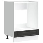 (solde dt)armoire  four / colonne de cuisine - porto - pieds rglable - noir bois dingnierie aspect ...