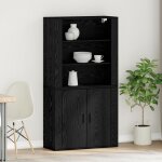 (solde dété) bahut vaisselier enfilade - meuble haut chêne noir en bois reconstitué - aspect chic * 8125374 ... (solde dété) bahut vaisselier enfilade - meuble haut chêne noir en bois reconstitué - aspect chic * 8125374 ...