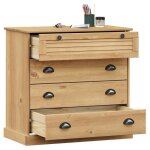 (solde d�t�) commode - d�cor salon / dessus robuste - vigo 80 x 40 x 76 cm bois massif de pin * aspect ...