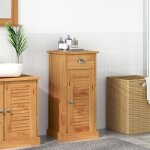 (solde dt) meuble sous vasque - meuble de salle de bain vigo avec tiroir 37x34x80 cm bois massif pin ...