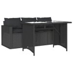 Soldes d�t� * mobilier dext�rieur / ensemble � manger de jardin coussins - 2 pcs - noir r�sine tress�e ...