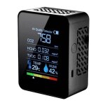 Détecteur de dioxyde de carbone 5 en 1 détecteur de qualité dair intérieur co2 compteur numérique tvoc ... Détecteur de dioxyde de carbone 5 en 1 détecteur de qualité dair intérieur co2 compteur numérique tvoc ...