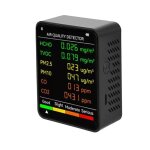 Dtecteur de dioxyde de carbone 6 en 1 compteur de co2 pm25 pm10 hcho tvoc co2 moniteur intelligent de ...