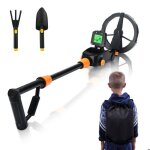 Detecteur de metaux enfantsmtaux lger avec affichage lcd et son bobine tanche de 20 cm et tige rglable ...