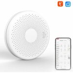 Dtecteur de monoxyde de carbone intelligent tuya wifi 2 en 1 dtecteur de fume dtecteur de gaz alarme ...