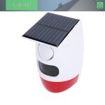 D�tecteur de mouvement solaire - sir�ne dalarme 120db - alarme s�curit� sans fil �tanche (port�e 12m ...