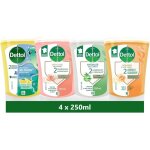 Dettol - 4 recharges no - touch savon liquide mains 250 ml action nettoyante miel & vanillebeurre de ... Dettol - 4 recharges no - touch savon liquide mains 250 ml action nettoyante miel & vanillebeurre de ...