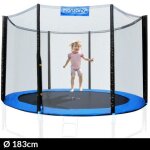 Deuba filet de scurit pour trampoline 6 poteaux - rseau dense entre fermable -  183 cm