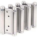 Deux paires de charni�res de porte battantes r�glables en acier inoxydable � double action pour comptoirs ...