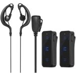 Deux talkies walkies mini 400 470 mhz radio bidirectionnelle 3w avec casque anti bruit usb