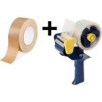 D�vidoir pour ruban adh�sif + 1 tape demballage papier kraft 50x50m