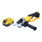 Dewalt dcg 412 - 18 v 125 mm xr li - ion meuleuse sans fil + 1x batterie dcb 184 18 v 5 ah / 5000 mah ...