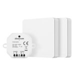 Dewenwils kit dinterrupteur va et vient sans fil - 1 r�cepteur + 2 interrupteurs muraux - 230v 10a 2300w ...