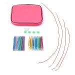 Dewin aiguille � tricoter circulaire interchangeable en aluminium adapt�e aux projets en cuir aux accessoires ...