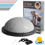 Dh fitlife ballon déquilibre yoga gris 60x22 cm 200 kg max - demi - ballon de gymnastique avec pompe ... Dh fitlife ballon déquilibre yoga gris 60x22 cm 200 kg max - demi - ballon de gymnastique avec pompe ...