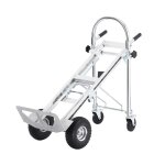 Chariot utilitaire - duoku - diable en aluminium 4 en 1 - capacit� 454 kg - pliable - roues en caoutchouc ...