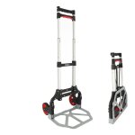 Diable pliable 70kg - aluminium - plateau antid�rapant 39x23 cm - hauteur 91cm - roues increvables syst�me ...