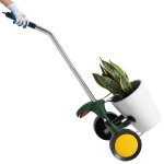 Diable de transport pour plantes en pot - vevor - capacit� charge 65 kg - avec bras � griffes r�glable ...