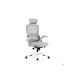 Diablo fauteuil de bureau ergonomique pivotant confortable v - light blanc - gris
