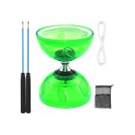 Diabolo led avec roulement � billes 45 mm - diabolo lumineux - kit de jonglage avec baguettes manuelles ...