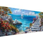 Diamond painting diy bord mer peinture painting broderie diamant 5d diamond painting enfants paysage ...