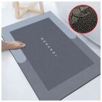 Diatomit tapis de bain absorbant antidrapant gris 60 x 90 cm gris gris anti - derapant bain
