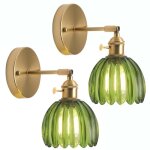 Diday 2pcs applique murale int�rieure avec interrupteur abat - jour en verrelampe murale industrielle ...