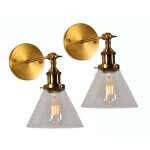 Diday 2x applique murale int�rieur en verrelampe murale industriel style nordique luminaire vintage r�glable ...